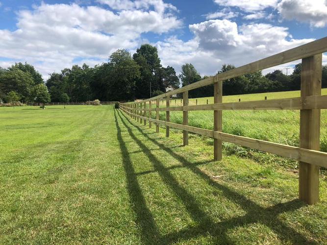 Busy Week of Post and Rail This week has seen us start and finish a fencing project in Boxted, Colchester comprising of 475m post and rail fencing and 5 new gateways.